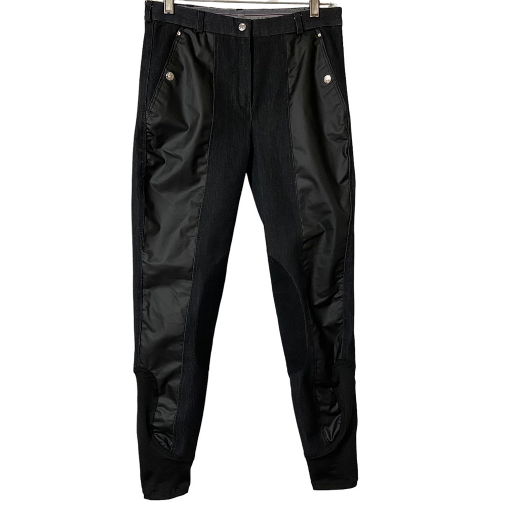 Black Diamond by Harry’s Horse Denim and Faux Leather Riding Breeches Size EU 38